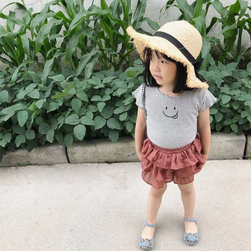 Летняя Милая многослойная Короткая юбка для маленьких девочек детская