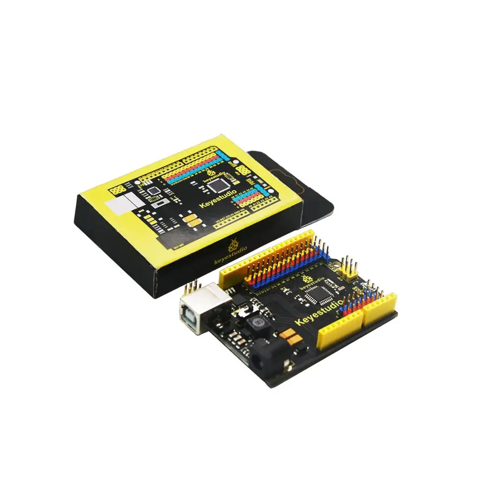 

Free Shipping !Keyestudio Official Upgrated Version Board With Pin Header Interface for Arduino Compatible Arduino Boards