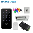 Водонепроницаемый 125 кГц система контроля допуска к двери комплект RFID сенсорная клавиатура Электрический магнитный замок WG 2634 3000 пользователь с доступом Мощность