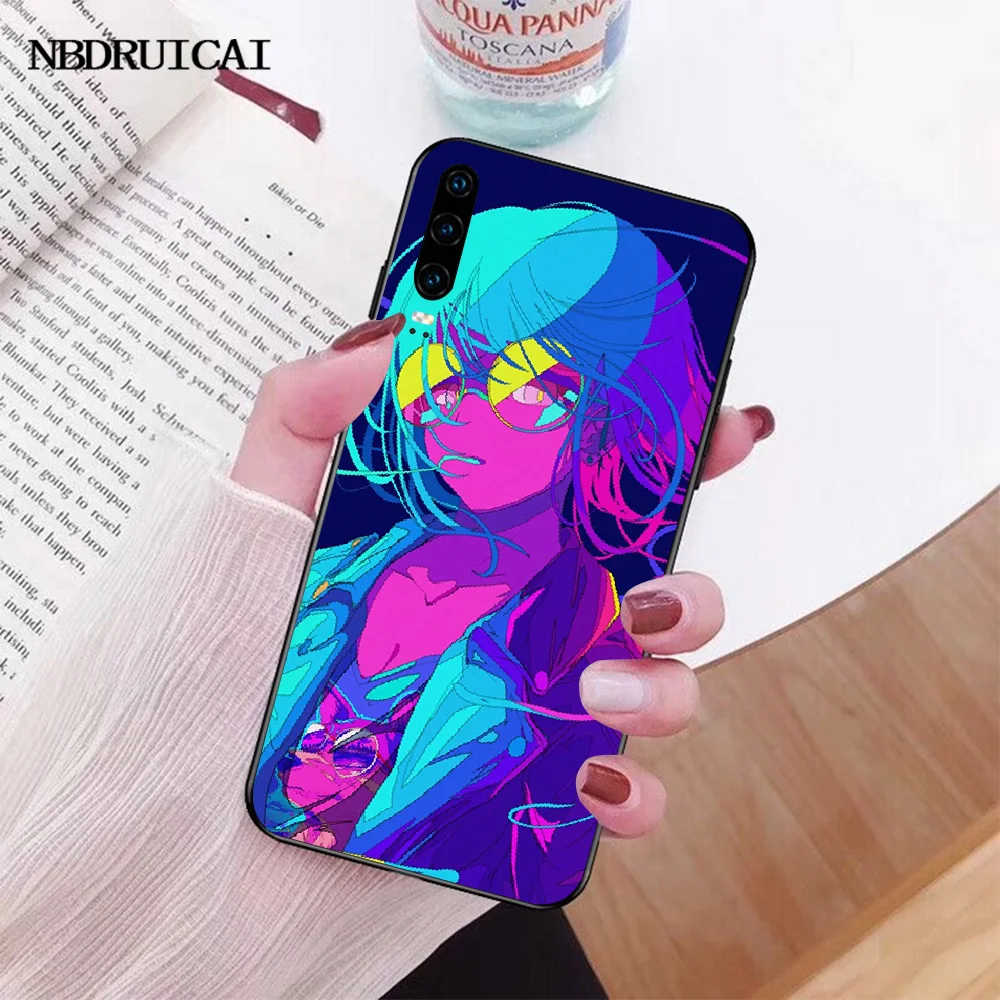 NBDRUICAI Neon Oni Girl Аниме черный ТПУ мягкий резиновый чехол для телефона Huawei Honor 20 10 9 8 8x