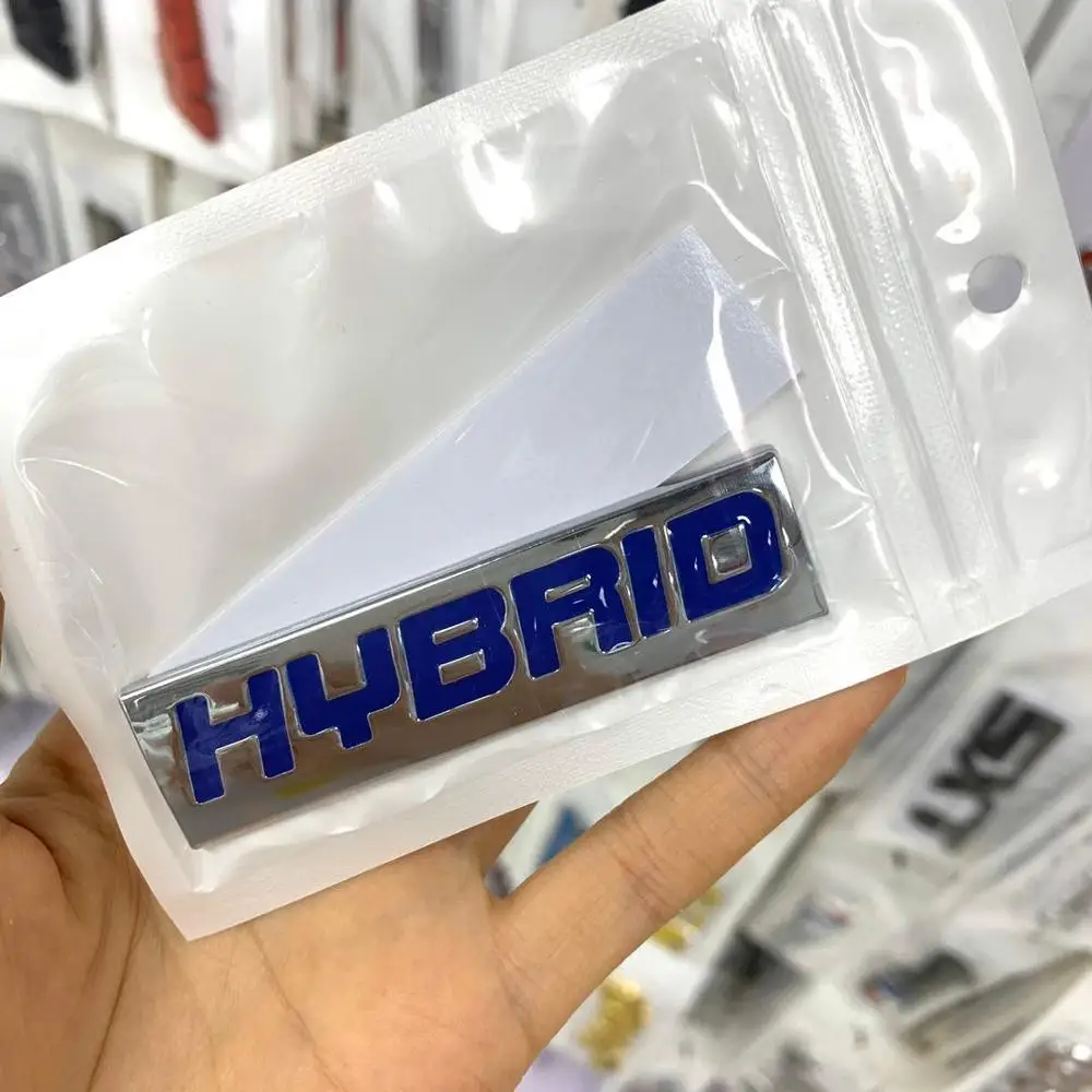 

10x 3D metal Car Emblem Badge HYBRID logo sticker for Honda Accord Civic Fit Jazz CRV Car Rear Tail Trunk Decal stickers