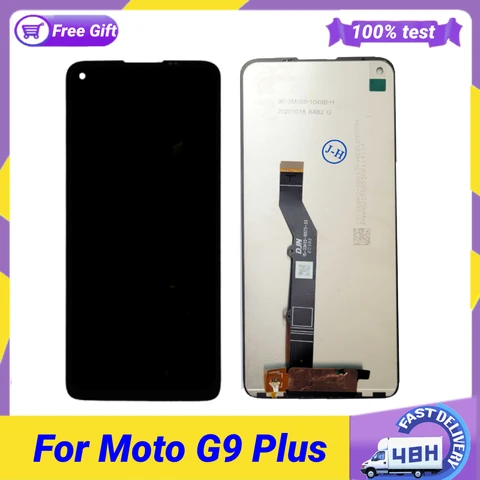 100% протестированный жк-дисплей для Moto G9 Plus, жк-экран для Motorola Moto G9Plus, жк-экран с сенсорным дигитайзером в сборе
