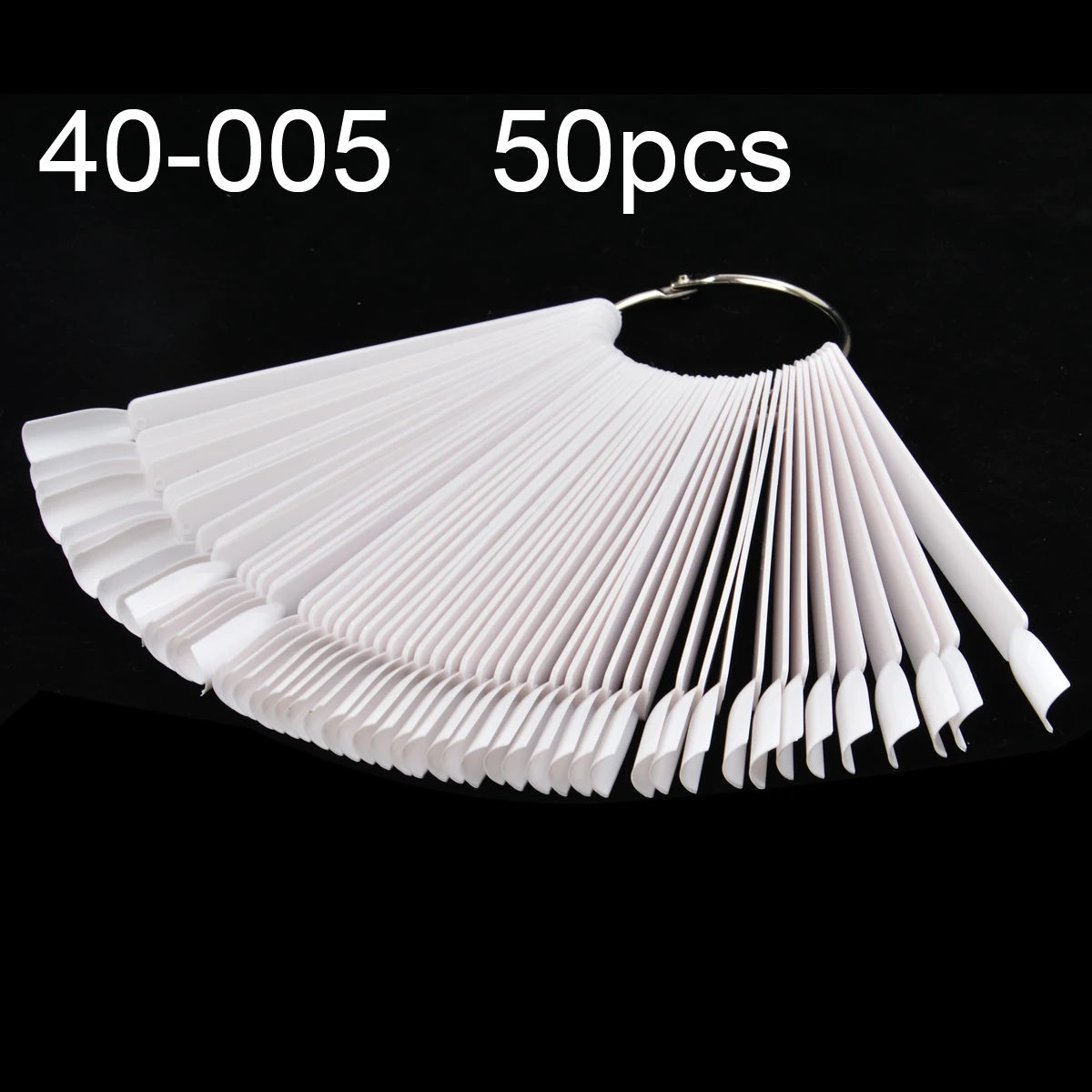 

Color Card False Nail Tips Fan Transparent White Fake Nail Tips Nail Art Practice Display Design Tools