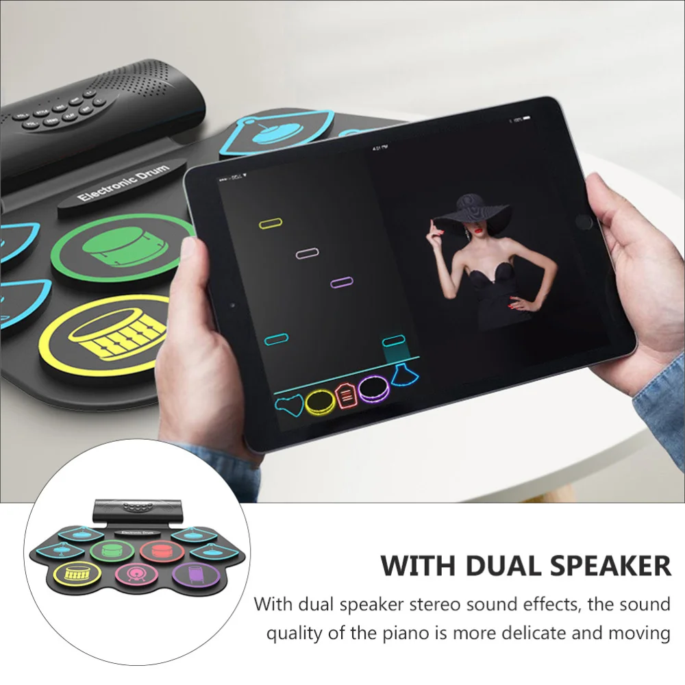 

Electronic Drum Set for Kids Adults Beginner Pro MIDI Drum Practice Pad Kit