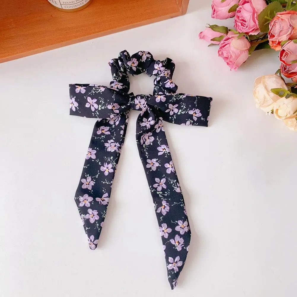 

Fashion Floral Print Hair Ties Scrunchies For Women Hair Rope Bow Elastic Accessories Hair Bands Streamers Scarf Hair Hair N8Q5