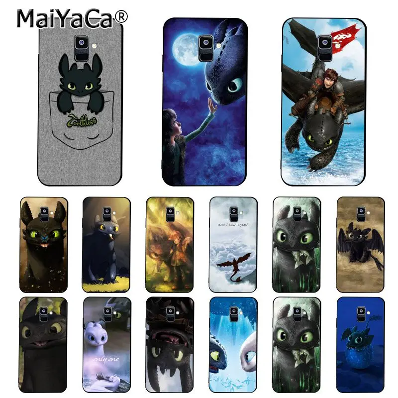 MaiYaCa Беззубик», футболка с изображением героев мультфильма «Как приручить дракона чехол для телефона для samsung Galaxy A7 A50 A70 A40 A20 A30 A8 A6 A8 плюс A9