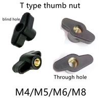 5pcs m4 m5 m6 m8 36 through or blind head diameter plum bakelite hand tighten nuts butterfly plastic head hand knob thumb nut