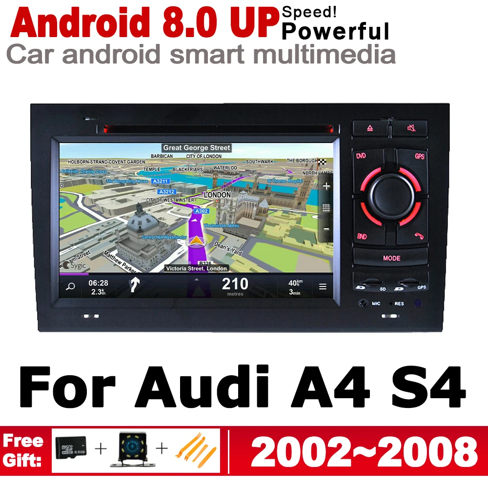 TBBCTEE 2 Din Автомобильный мультимедийный плеер GPS Android 9 DVD Automotivo для Audi A4 S4 2002 2003 2004 2005