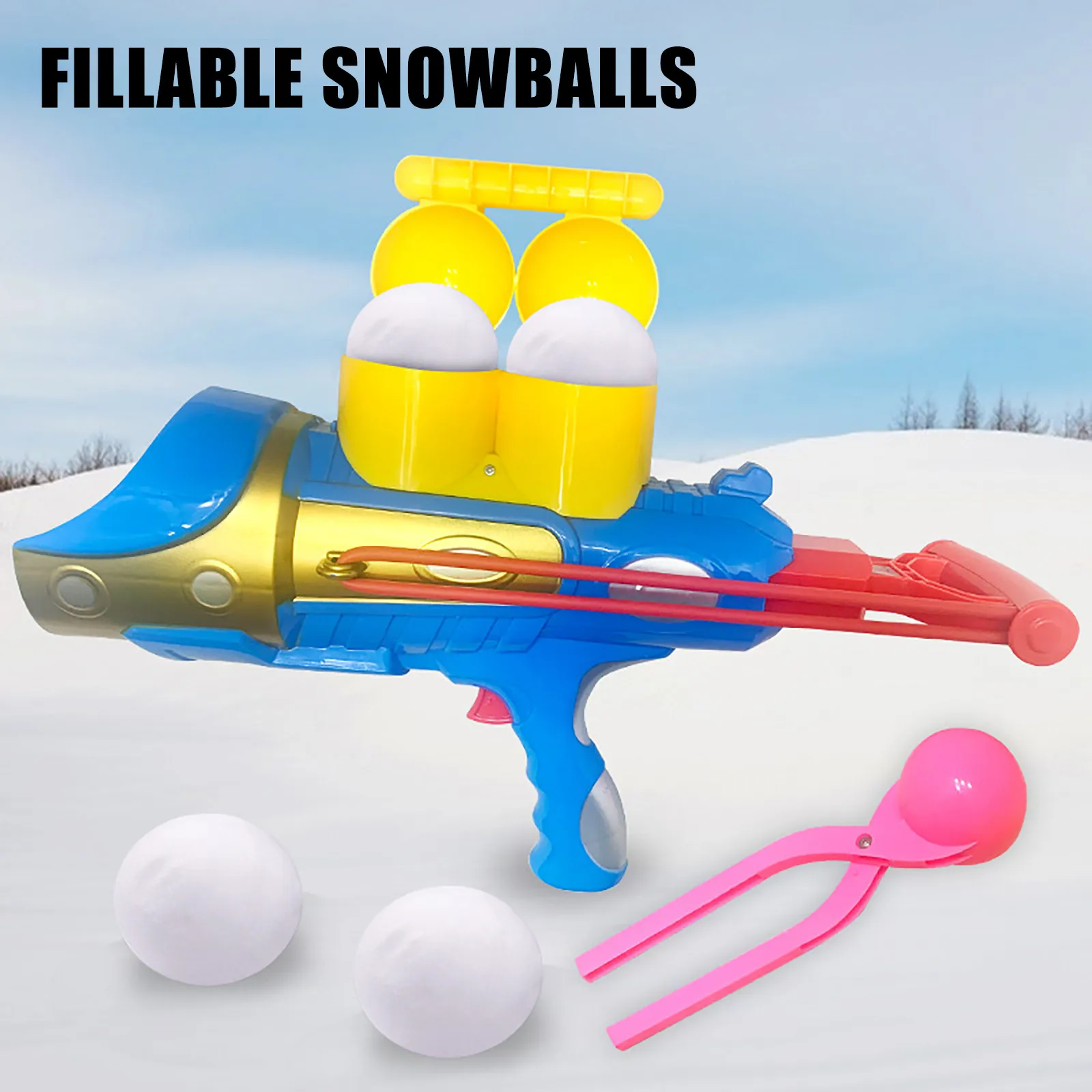 

Snowball Launcher Round Snowball Maker Mold With Handle Perfect Ball Shape Launcher Ready Snowball Fight Toy Juguetes Kids New