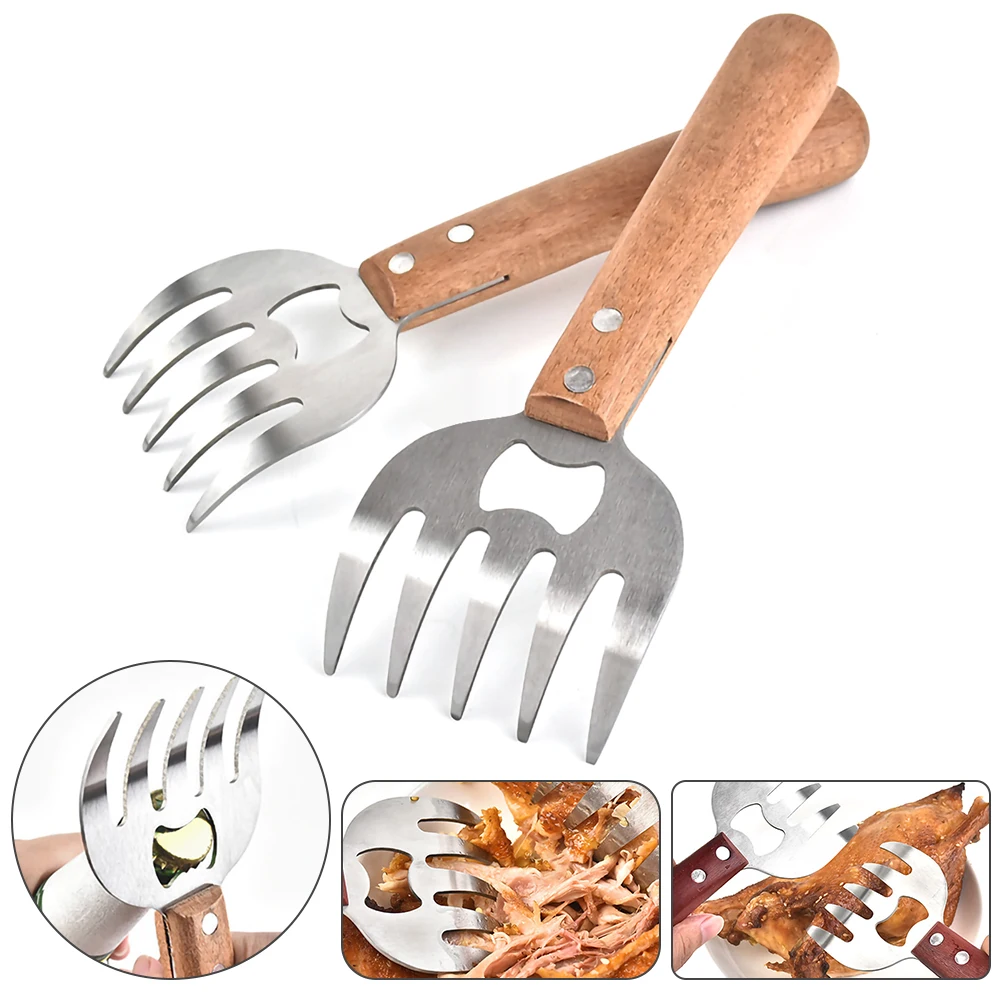 

2pcs Meat Claws Meat Remover BBQ Pulled Pork Meat Shredder Bear Claws Stainless Steel Meat Handler Barbecue Tools Dropshipping