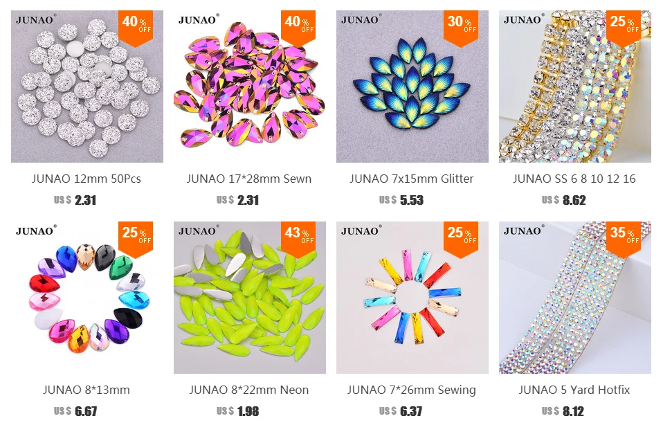 JUNAO 5*8mm 8*13mm Glitter Purple AB Drop Rhinestones Applique Flatback Acrylic Gems DIY Face Nail Crystal Stones Non Sew Strass
