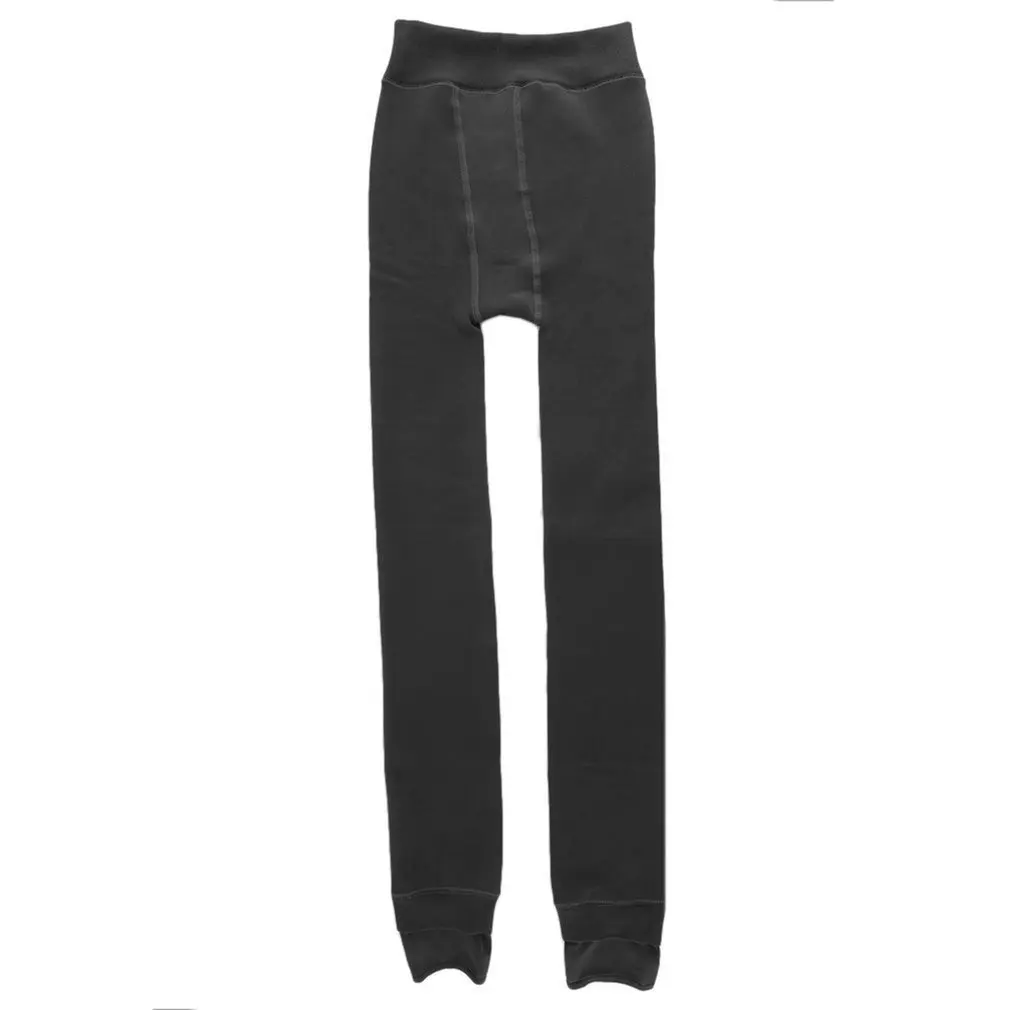 Новый Для женщин теплые толстые флисовые Мех внутри на Термальность Леггинсы Solid