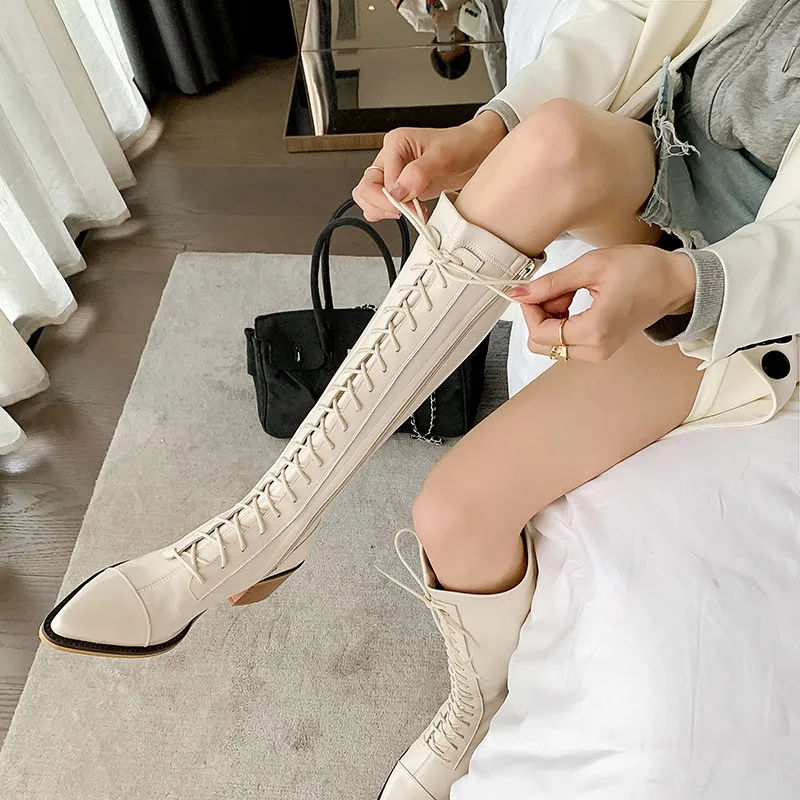 MKKHOU модные короткие сапоги женские новые высококачественные кожаные с острым