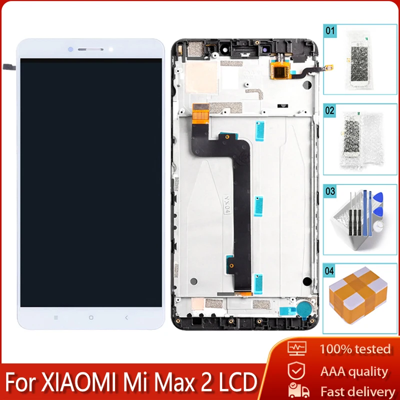 100% Оригинальный 6 44 &quotЖК дисплей с рамкой для Xiaomi Mi MAX 2 ЖК сенсорный экран