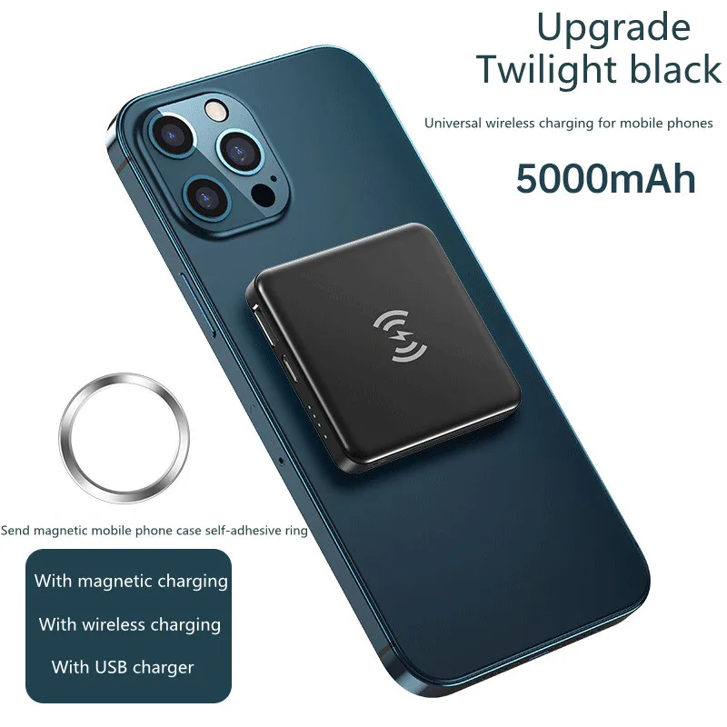 

PowerBank Wireless Magnetico 5000mAhPer Caricabatterie Magsafe Power Bank per iphone 12 12pro Max magnete batteria esterna rica