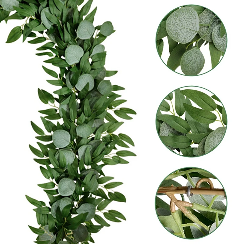 Искусственный Эвкалипт и ивовая лоза искусственная гирлянда плющ для свадебного