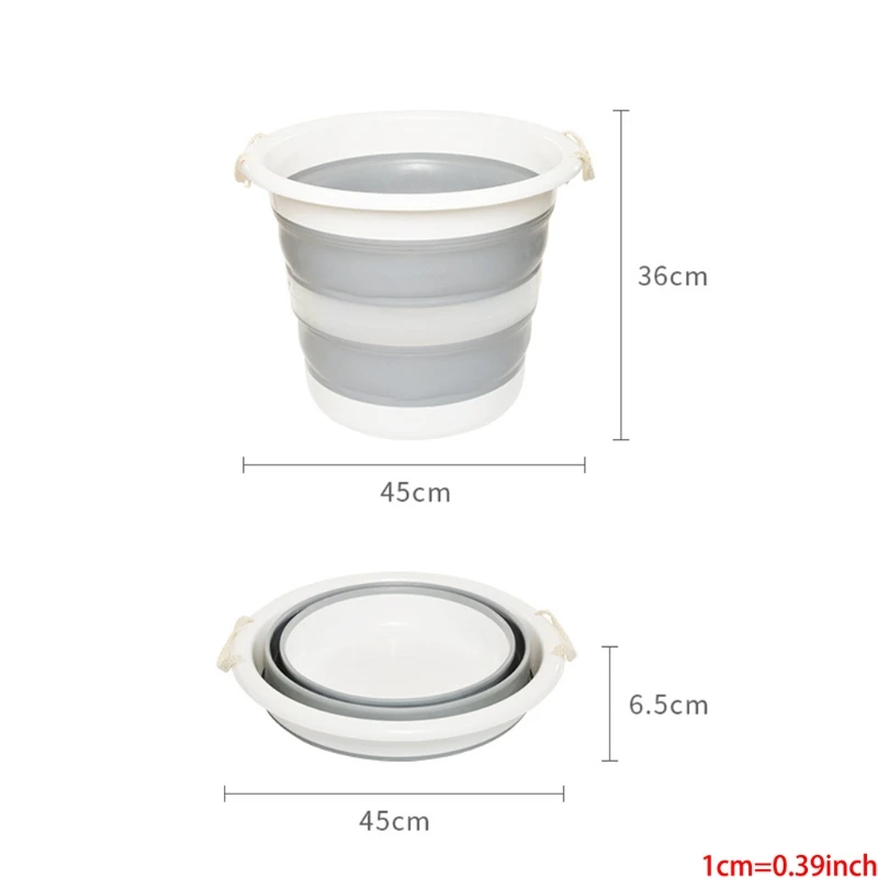 

30L Collapsible Bucket Portable Folding Water Container Space Saving Buckets