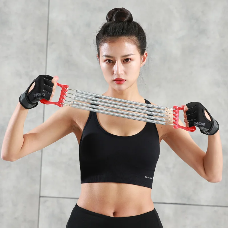 Экспандер для груди фитнеса Женская живот Съемник тренировочный комплект