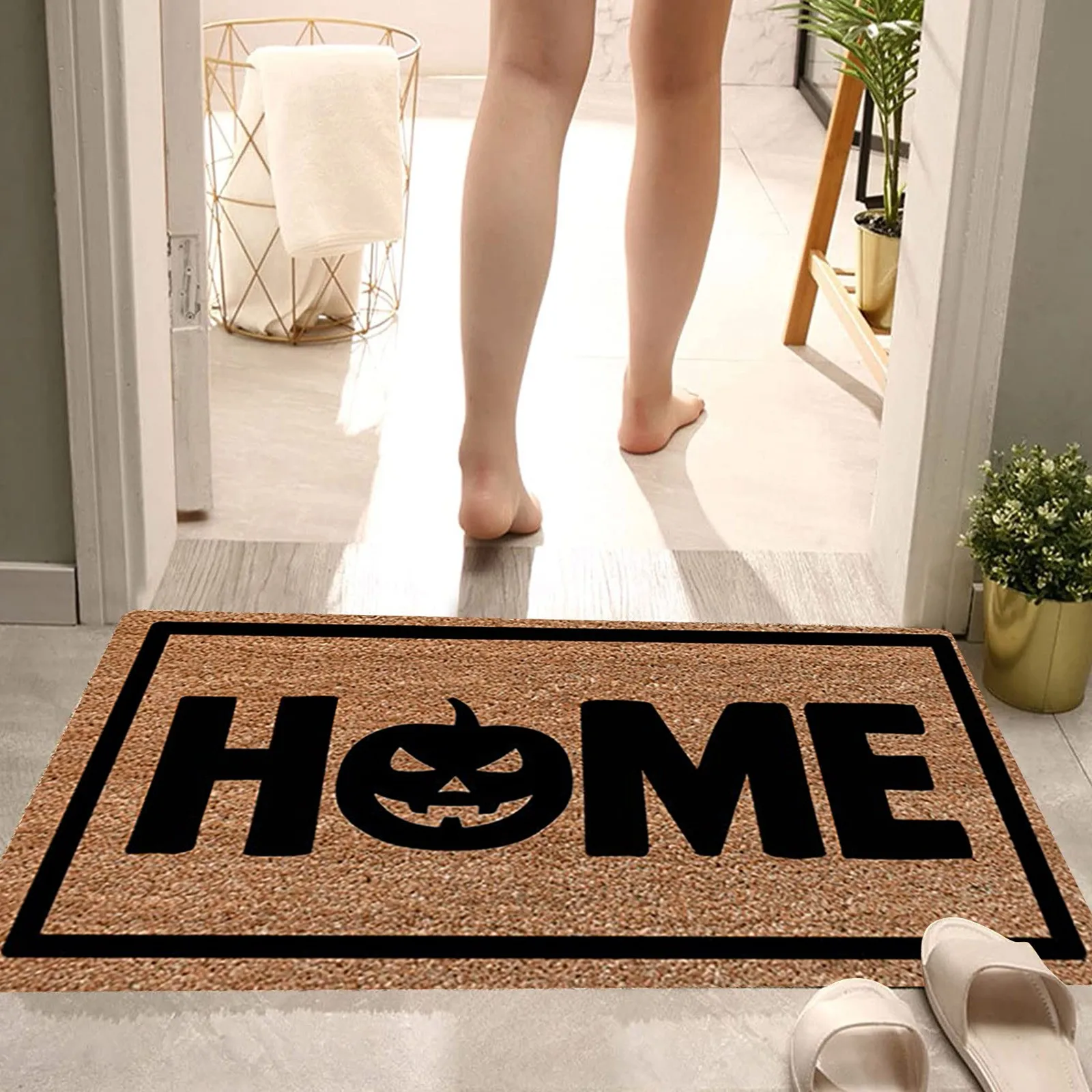 

Doormat Welcome Anti-slip Absorb Water Bath Mat Bathroom Kitchen Bedroon Floor Mat Machine Washable Durable Outdoor Floor Mats