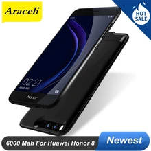 Чехол для аккумулятора huawei honor 8 6000 мАч металлический каркас
