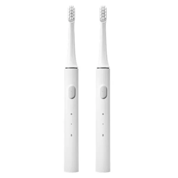 Xiaomi mijia T100 звуковая электрическая зубная щетка Водонепроницаемая ультра звуковая автоматическая зубная щетка USB перезаряжаемая с 2 скоростями уход за полостью рта - Цвет: 2pcs White
