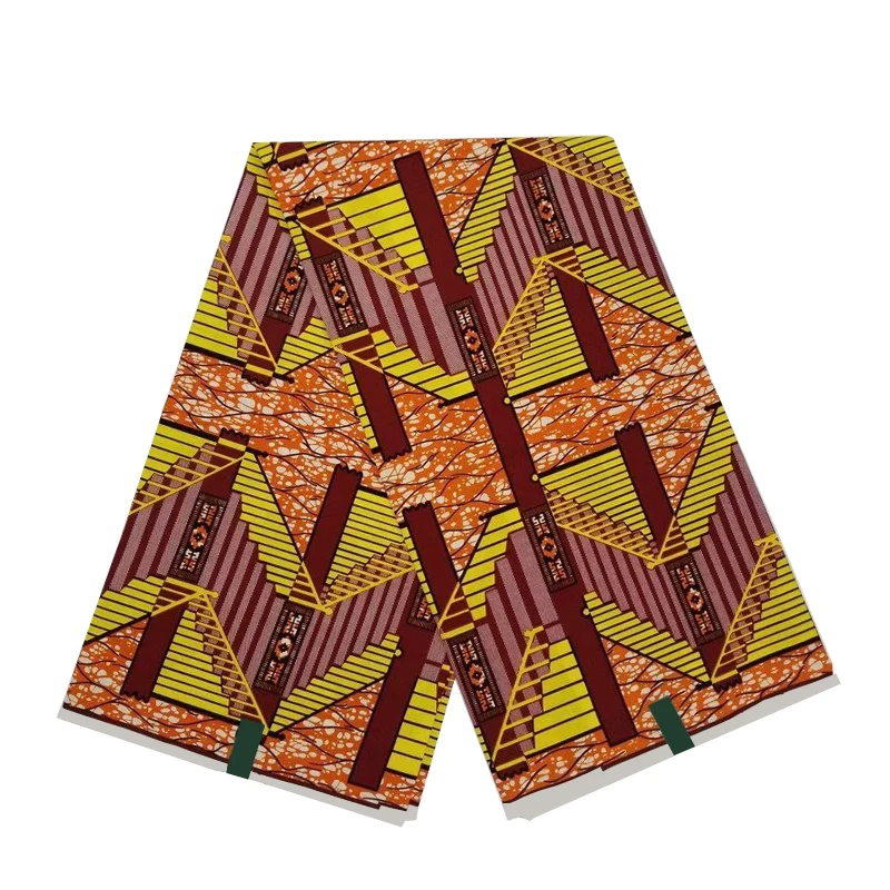 

2021 Ankara Wax Dye Prints Cotton Fabric 100%High Quality Veritable African Style Dress Material For Sewing By The Yards V-L 03