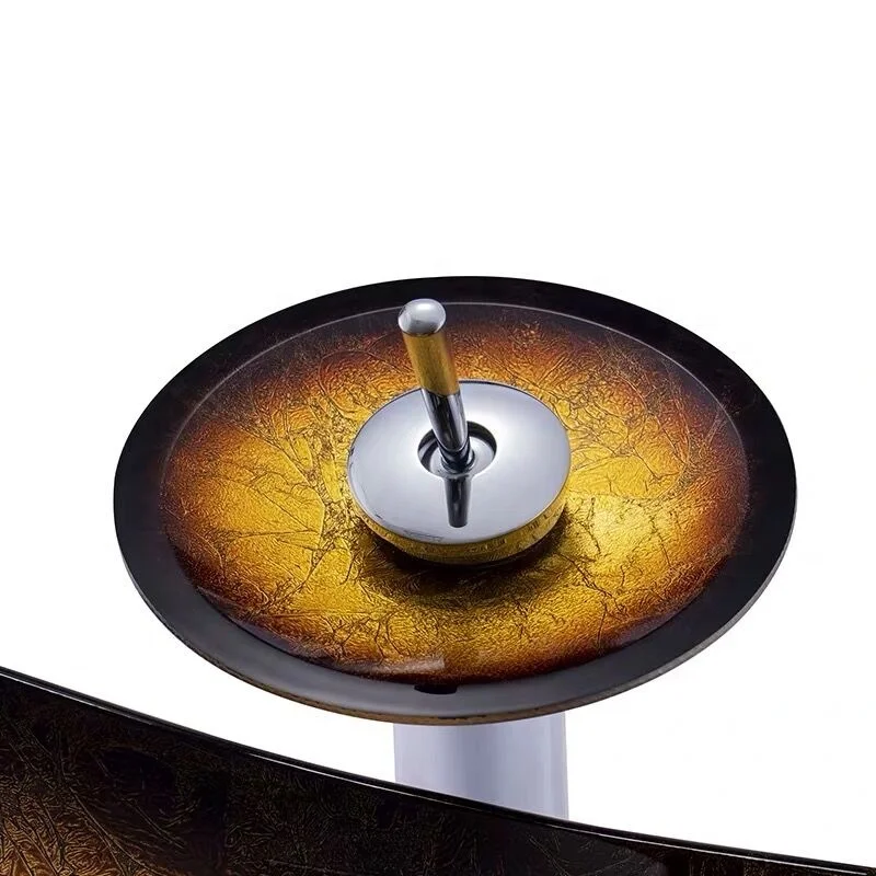 Красочная кухонная раковина из закаленного стекла с ручной росписью |