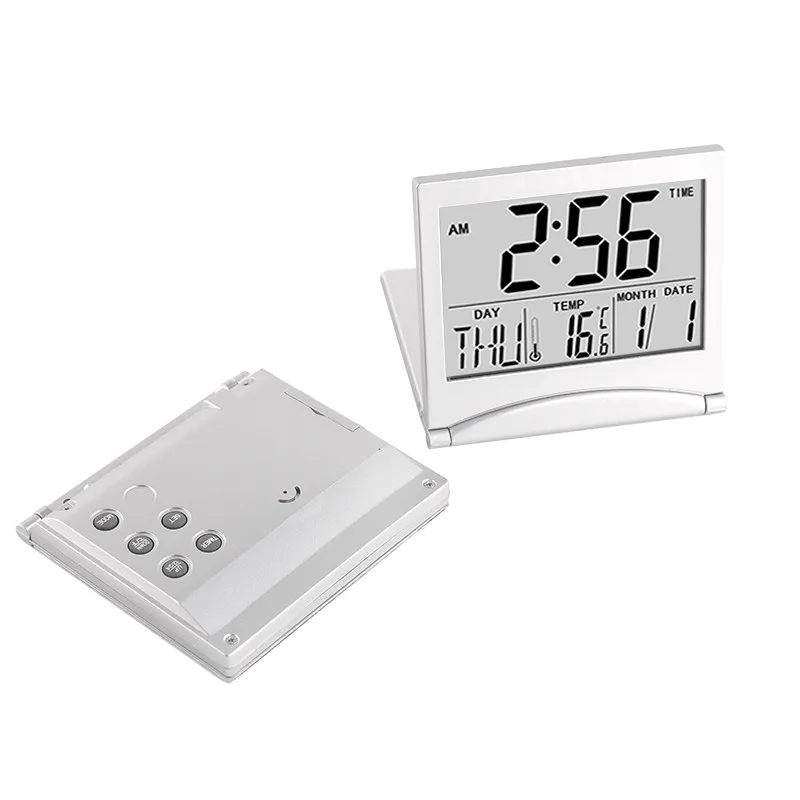 Часы светодиодные для путешествий электронные складные офисные настольные часы