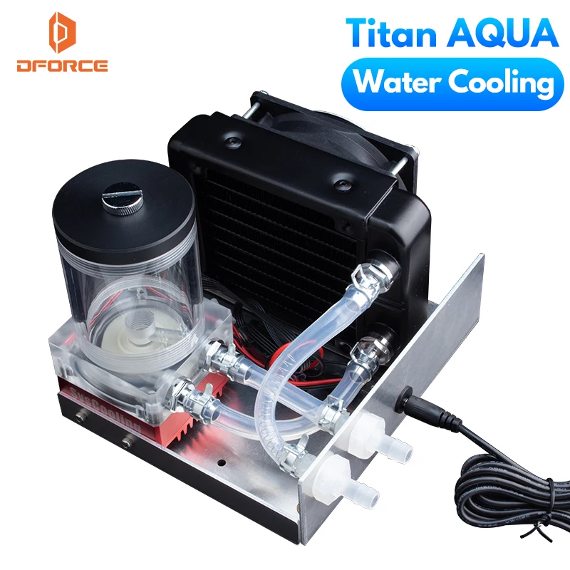 Комплект водяного охлаждения Dforce Titan AQUA для DIY 3D принтера E3D Hotend экструдер TEVO