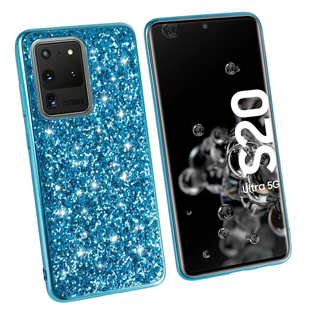 Блестящий Защитный чехол из ТПУ для Samsung Galaxy S20 S10 S9 S8 Plus S7 Edge S10E Lite Ultra|Бамперы| |