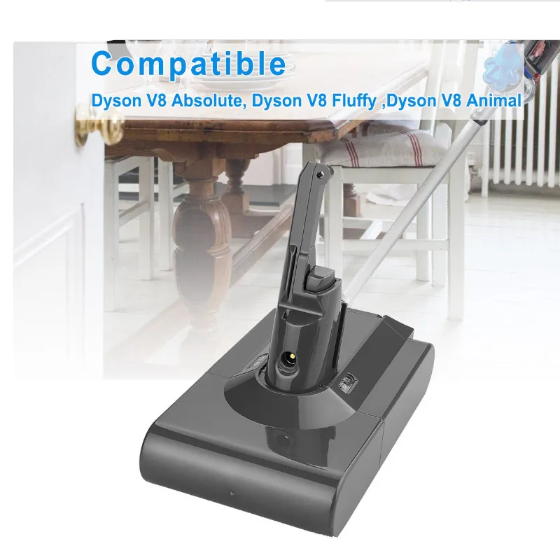

Аккумуляторная батарея для Dyson V8, литий-ионная батарея 12800 мАч, 21,6 в