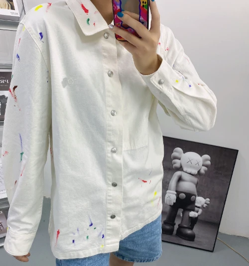 

Новый стиль Весна-Лето модный бренд роскошный дизайн модный цветной дизайн самосовершенствование Повседневная Верхняя рубашка пальто уни...