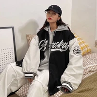 baseball uniform jackets for women 2021 spring and autumn new high quality loose and thin couple retro clothes oversized jacket