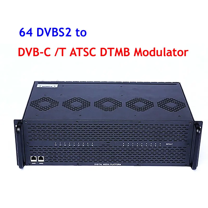 DVB S2 к RF modulato ATSC T C QAM DTMB модулятор 64 ввод вывод конвертер Transmodulator медиа платформы