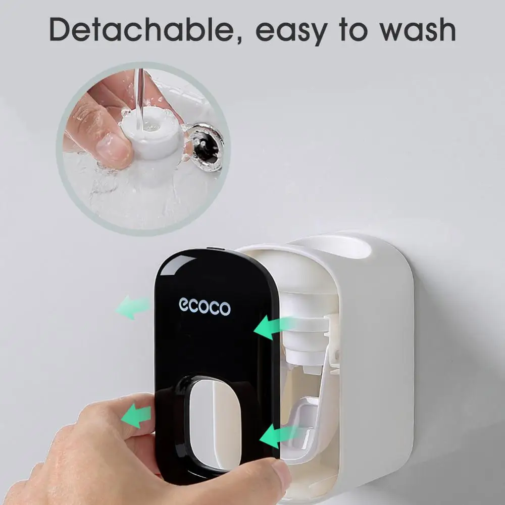 

Wall Mounted Toothpaste Squeezer Automatic Toothpaste Dispenser UV Disinfect Portable Toothpaste Holder Bathroom Punch Free Set