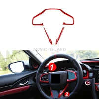 interior decoration accessories car steering wheel trim sticker for honda civic 2016 2017 2018 2019