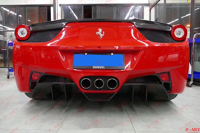 Z-ART for 458 full carbon fiber rear diffuser high quality lip chin | Автомобили и мотоциклы