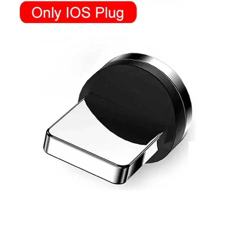 Suntaiho USB магнитная зарядка течёт светильник светодиодный Micro USB магнитный кабель Быстрая зарядка для iphone светильник ing USB Type C кабель Магнитный кабель для мобильного телефона - Цвет: only iOS plug