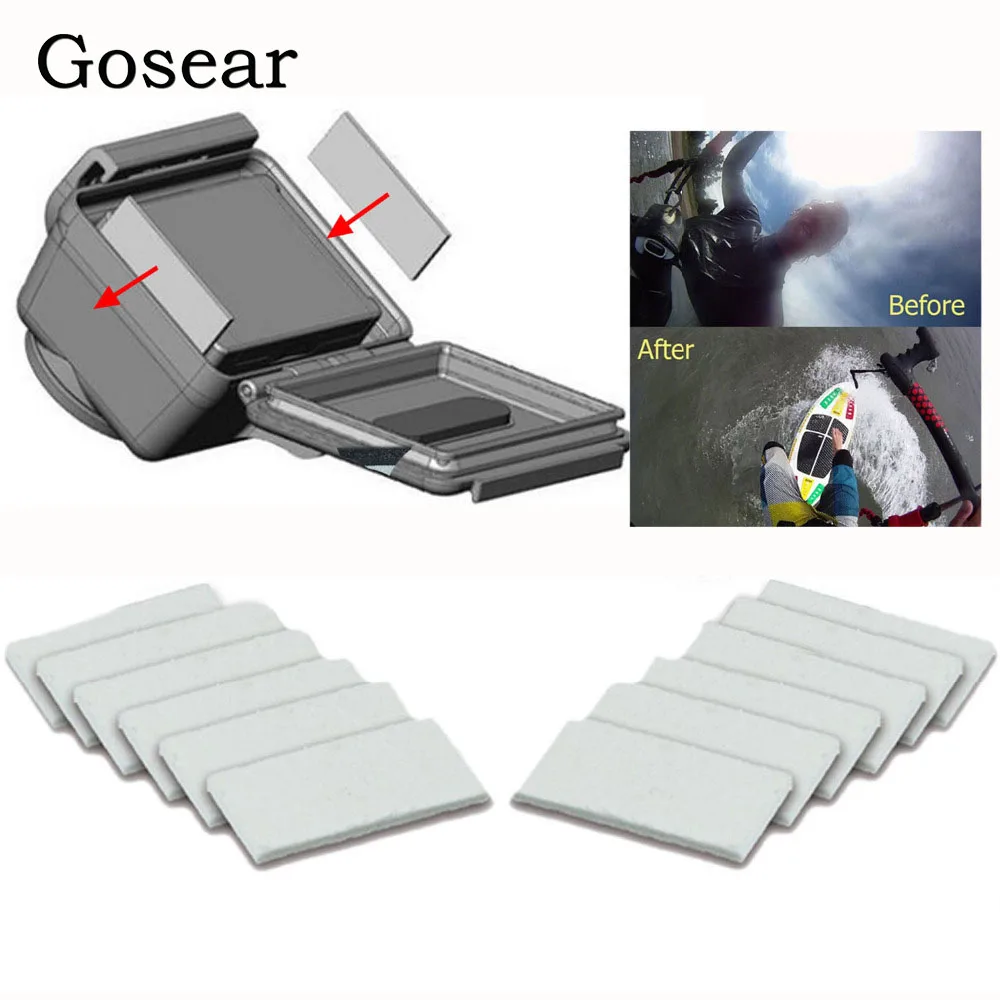 12 шт./компл. противотуманные вставки Gosear для Go Pro GoPro Hero 5 4 3 2 SJ4000 Xiaomi Yi K K|Чехлы