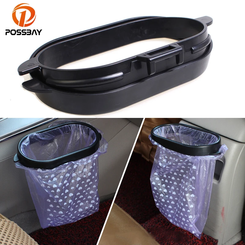 Posbay черный мусорный ящик Автомобильный Органайзер мешок стойка Автомобильная