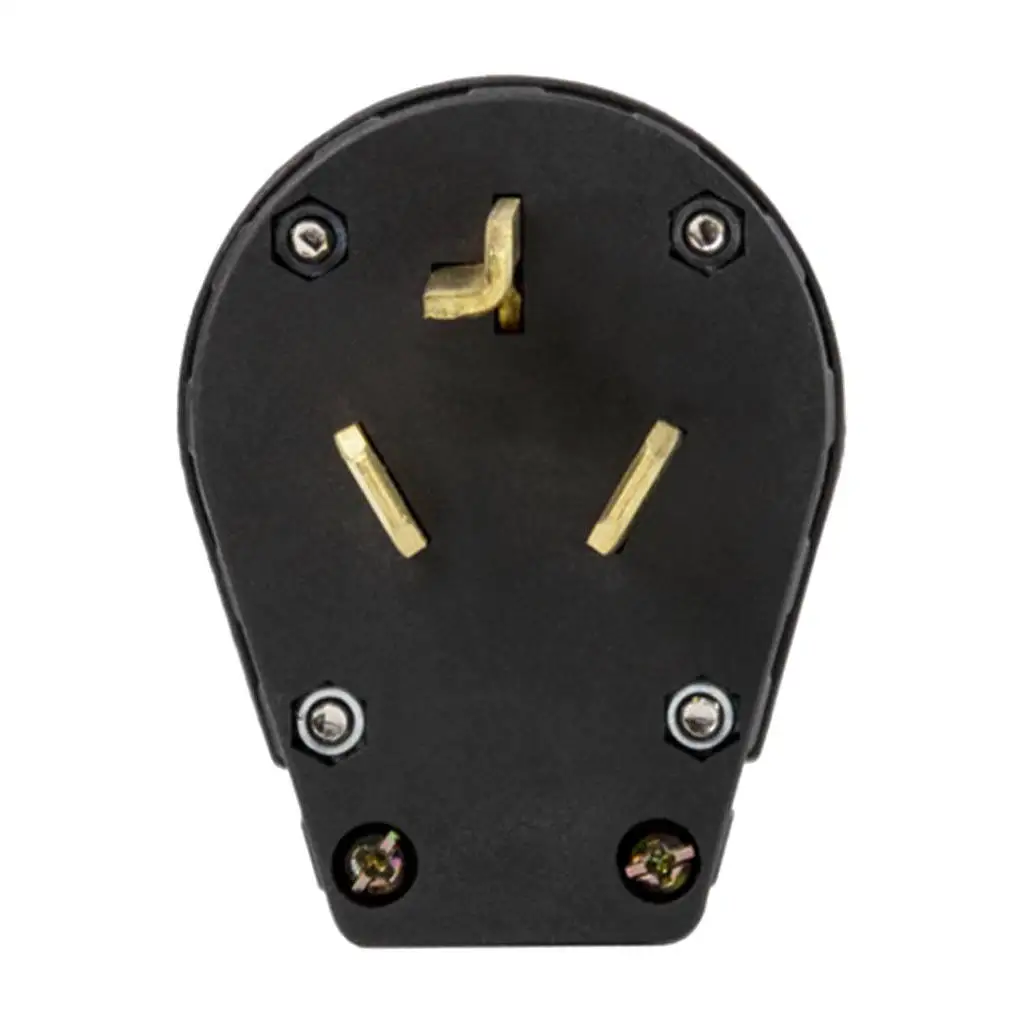 

NEMA 10-30P Grounding Locking Plug, 30A 250V AC, 3 Pin Male Self-wiring Plug