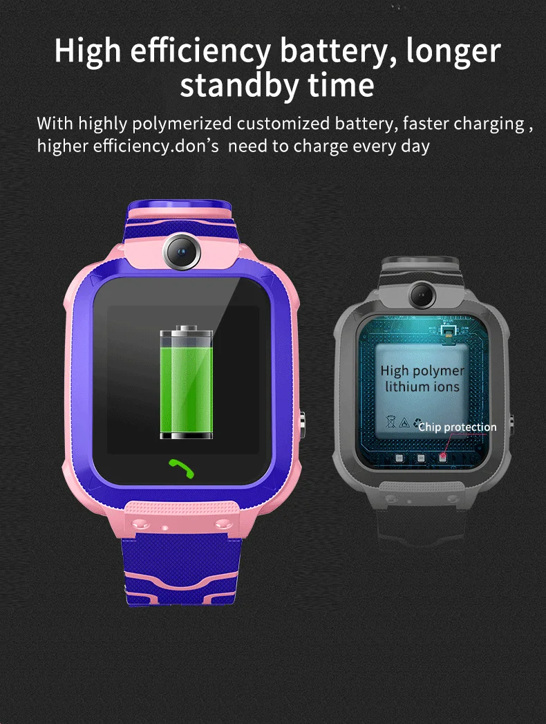 Q12 Kids Smart Watch Waterproof LBS Location Support Hebrew Use 2G SIM Card Chindren Tracking Boys Girls Smartwatch Clock Gift