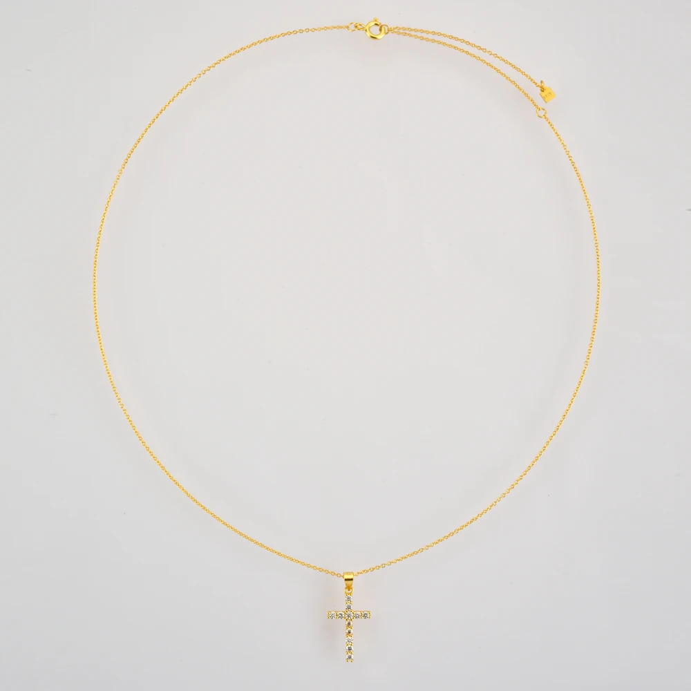 ANDYWEN 925 Sterling Silver Gold Clear Zircon Cross Pendant Necklace Long Chain Luxury Clip Wedding Rock Punk Sunmmer Choker | Украшения и