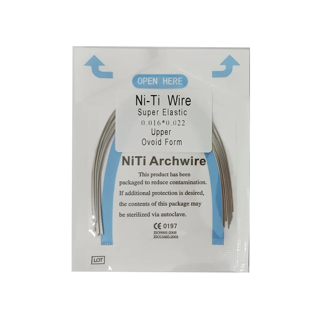 

10pcs/Pack Dental Arch Wires Ni-Ti Ovoid Round Arch Wires For Dentists Dentistry Orthodontic Treatment 0.012 Upper-0.020 Lower