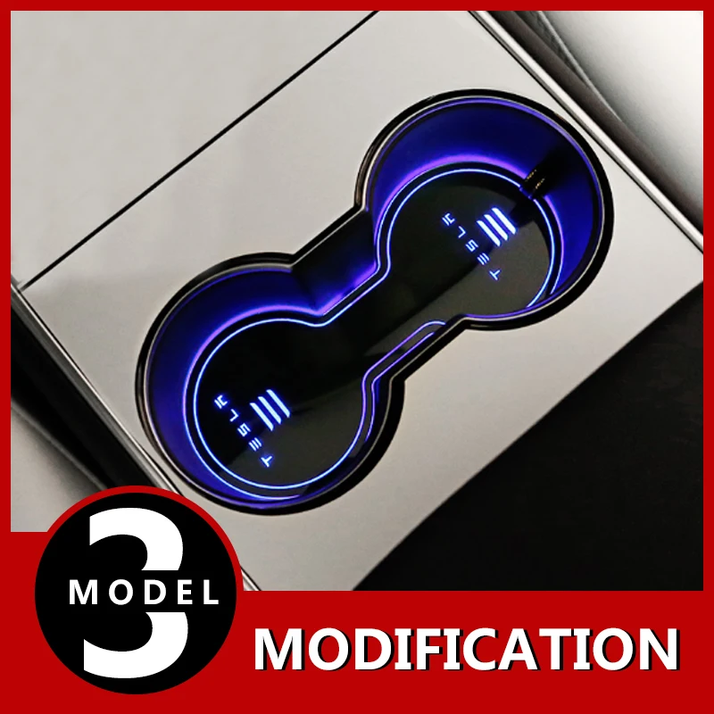 Модификация подходит для Tesla Model 3 светодиодсветодиодный подставка воды