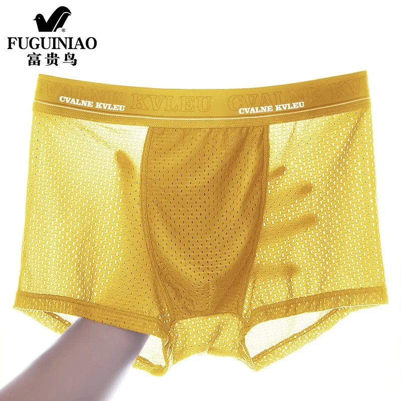 Нижнее белье мужское Летнее из ледяного шелка мужские боксеры сексуальное