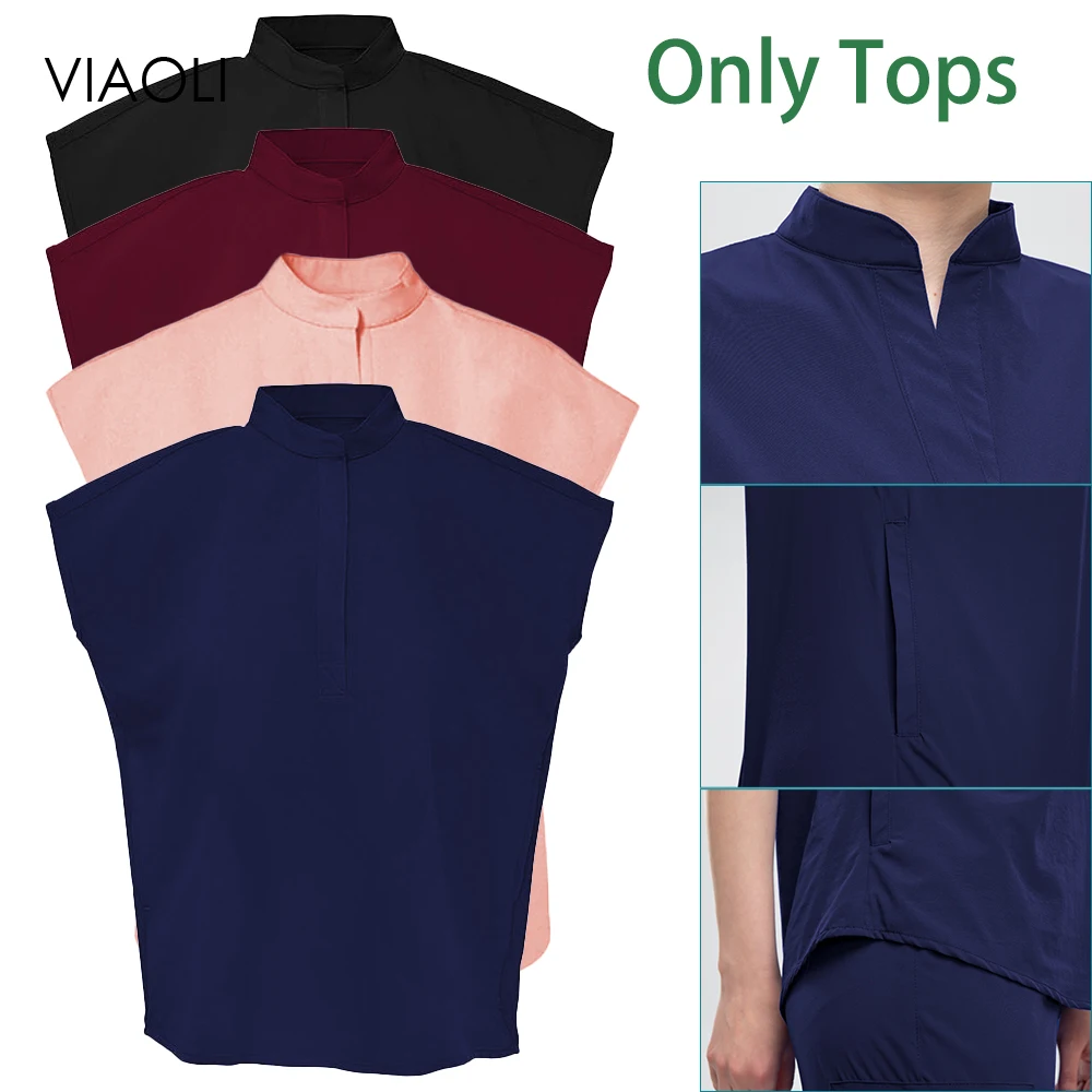 

Elastic Medical Uniform Hospital Work T-shirt Scrub Nursing Top Female Nurse Clinic Top Hygiene Service Nursing Blouse Wholesale