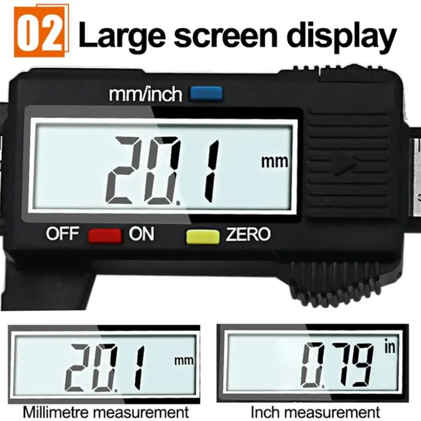 

Electronic digital display caliper 0-100-150mm all plastic digital caliper vernier