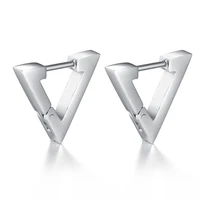 new fashion silver color triangle geometric stud earrings for women exaggerate geometry holiday sweet pendientes gifts