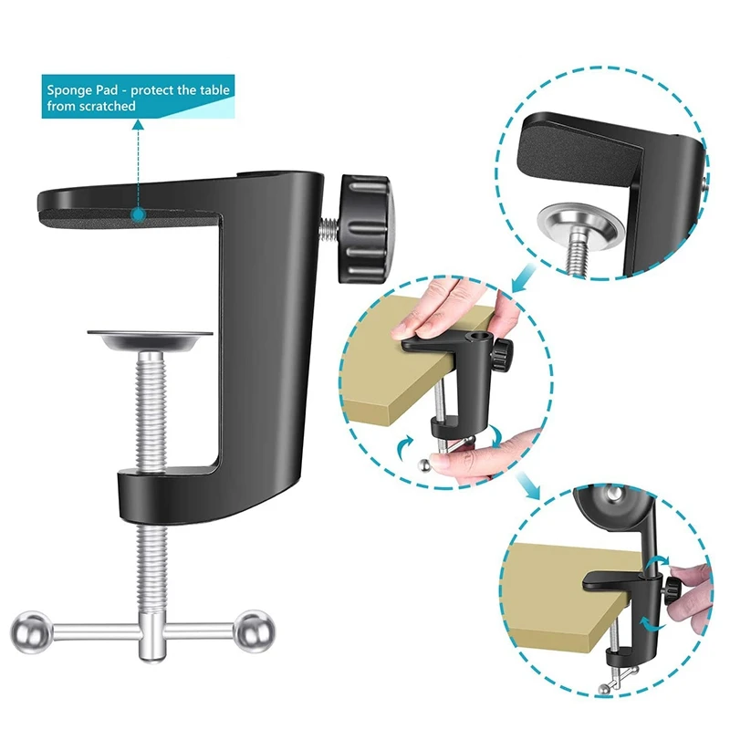 microphone stand heavy duty adjustable suspension boom arm scissor spring built in mic stand mount stand holder for voice record free global shipping